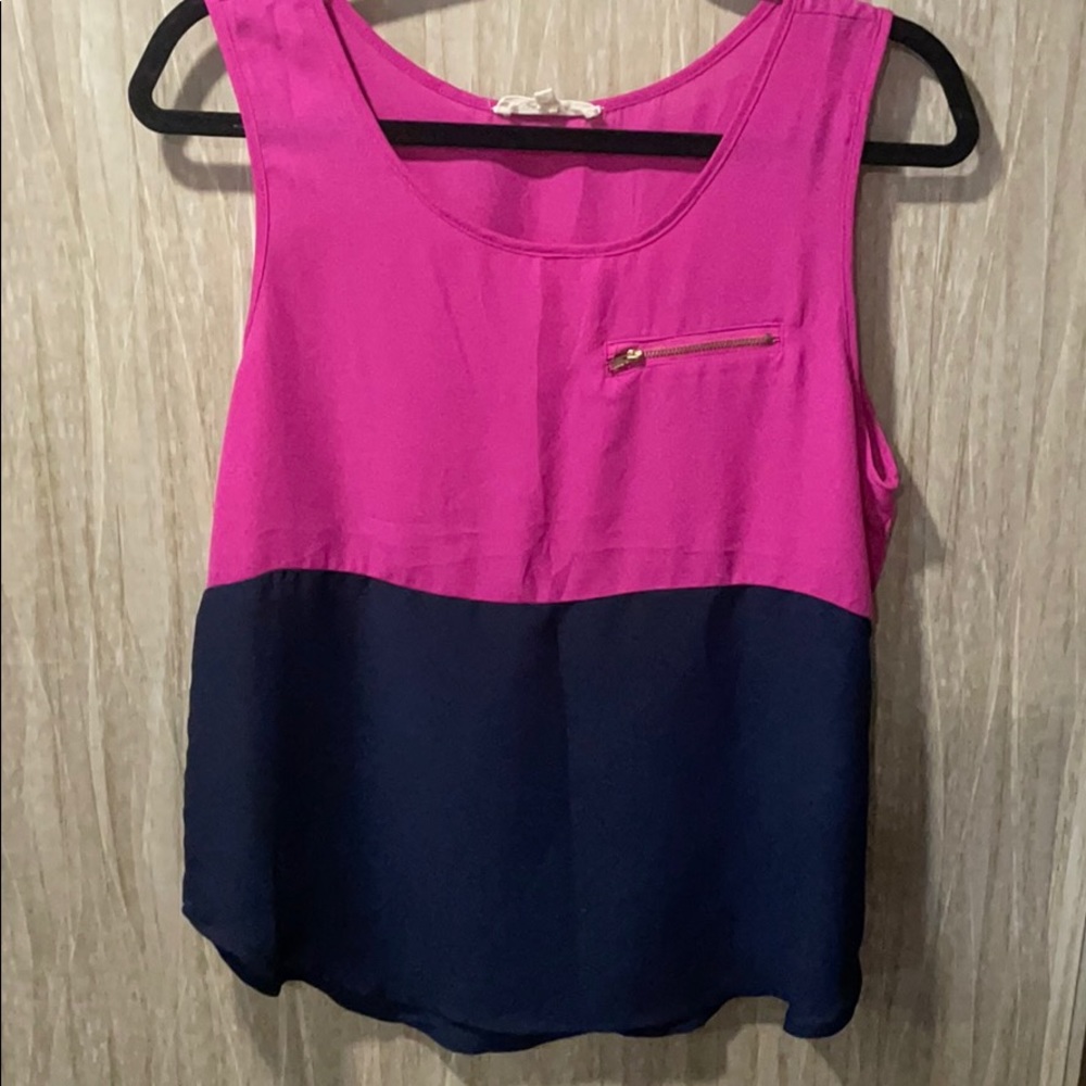3 for $12 Chiffon Two-Tone Sleeveless Top